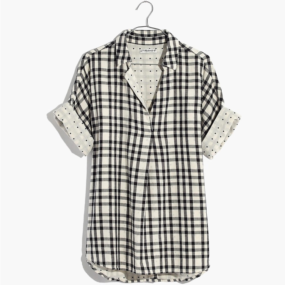 Madewell Courier Button-Back Shirt in Double-Faced Plaid